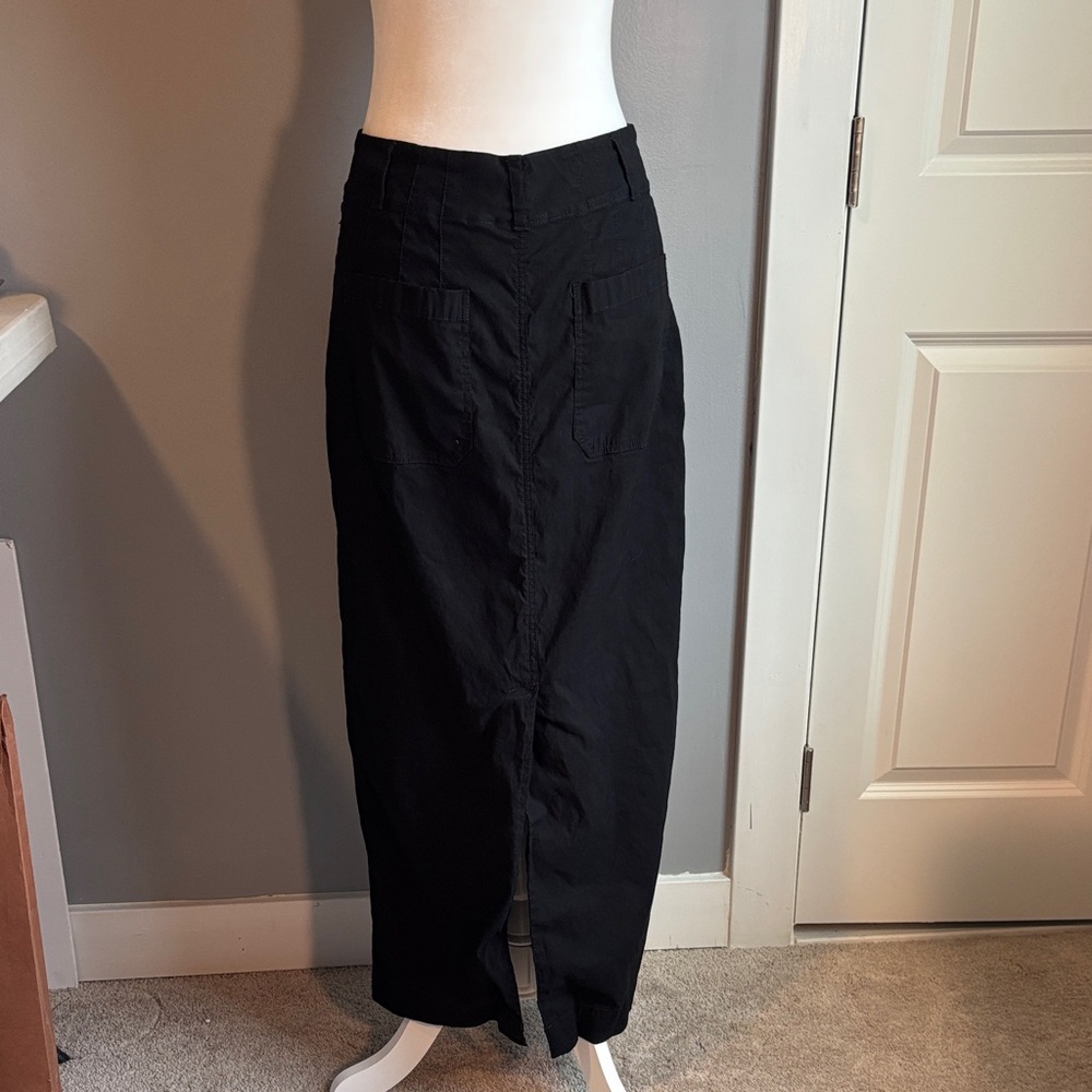 Maeve Women’s 37” Long Poplin Skirt with Back Slit - Picture 3 of 7